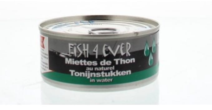 Fish 4 Ever Tonijnstukken in water 160 Gram