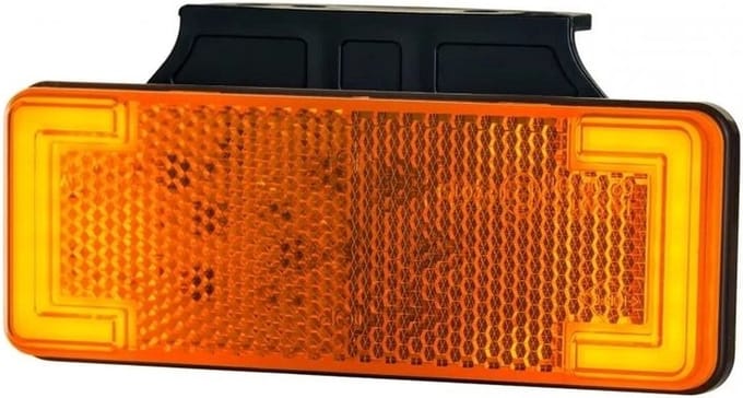 Reflectorlamp met knipperlicht Oranje 113x44 mm LED op houder