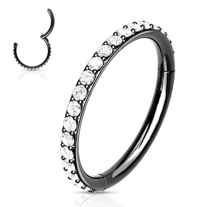 Piercing PVD high quality single CNC 1.2x10 - zwart - LMPiercings