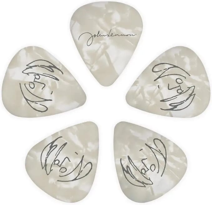 D'Addario 1CWH4-01JL John Lennon Signature 0.70mm Plectrum 10-Pack