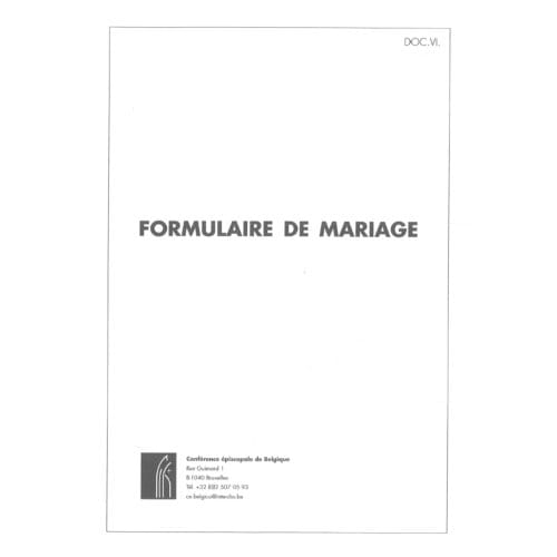 Formulaire De Mariage - 25 Ex