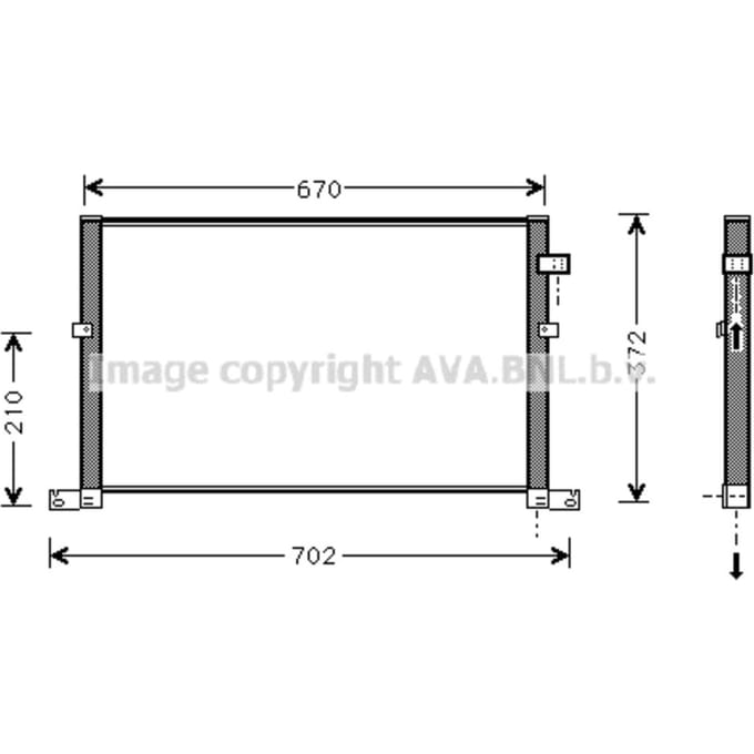 Condensator, airconditioning AVA COOLING FD5334 AVA