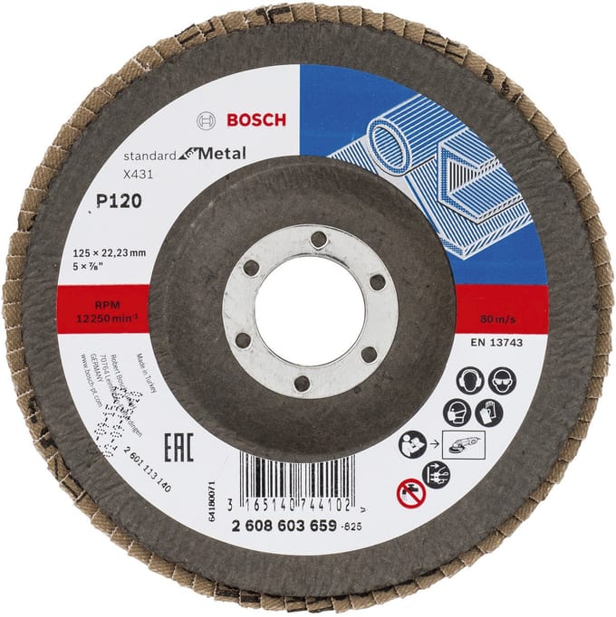 Bosch Flap Disc 125 Standaard for Metaal K120