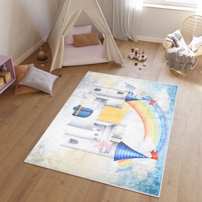 Tapiso Emma Vloerkleed Kinderkamer Babykamer Kleed Meisje Speelmat- 140x200