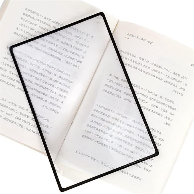 Vergrootblad - Vergrootglas Loep - Kleine Prints Lezen - Ultradun PVC - 18x12cm - Transparant