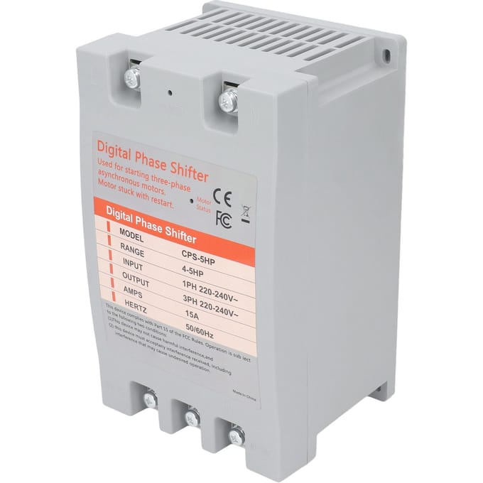 Convertisseur monophasé vers triphasé Convertisseur de phase numérique 4 à 5 chevaux 2,2 à 3,7 kW 220 ?240 VCA