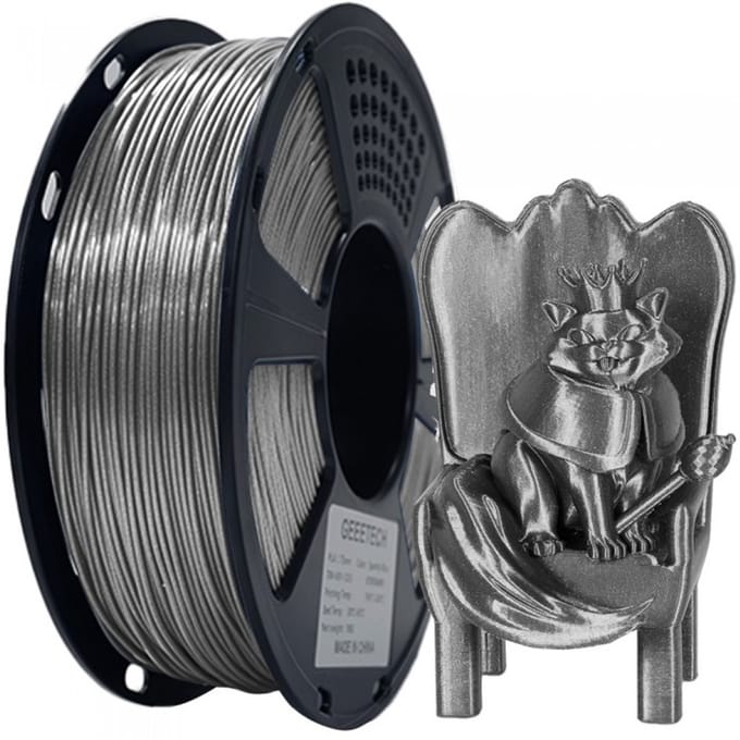 Geeetech - PLA Sparkly Silver (1.75mm - 1kg)