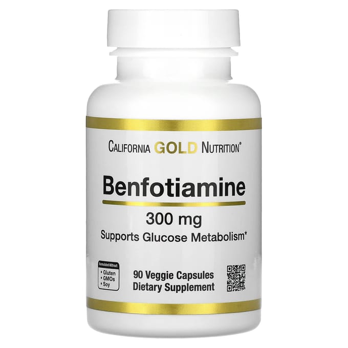 Benfotiamine, 300 mg, 90 gélules végétales