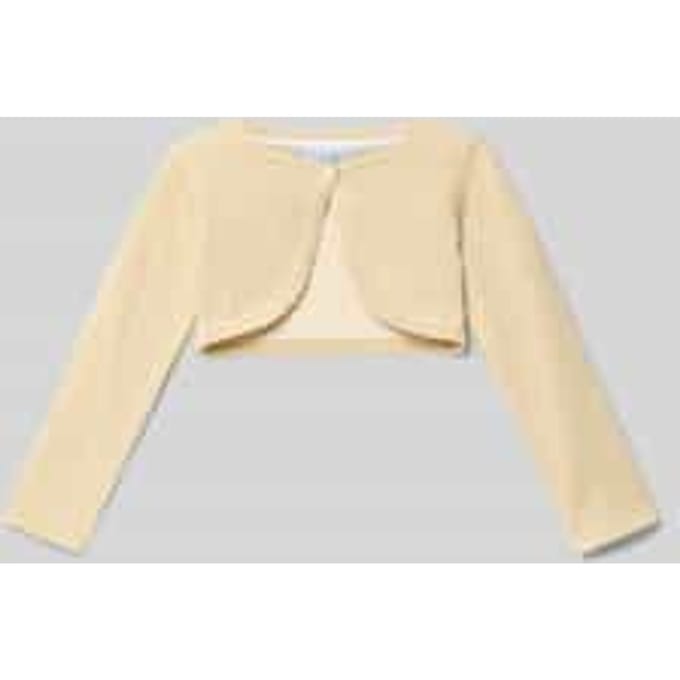 Korte bolero in gebreide look met sierranden