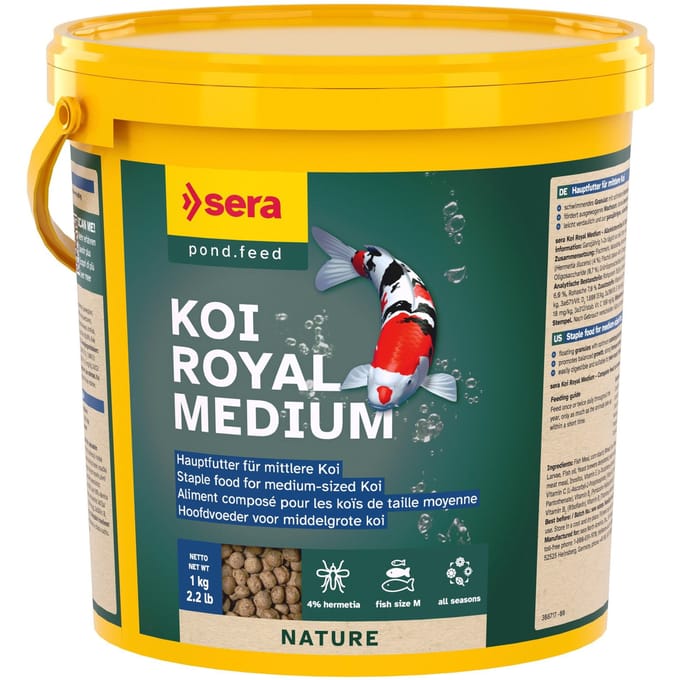 3,8 L Koi Royal Medium Granulaat Sera Hoofdvoer voor Koikarpers