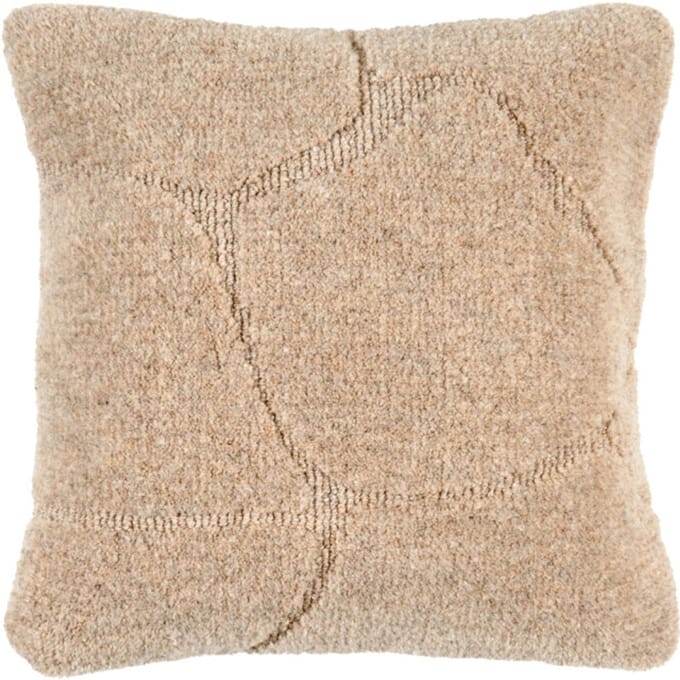 Kussen Navi Brown 45 x 45 cm - Luxe Wollen Sierkussen met Organisch Patroon