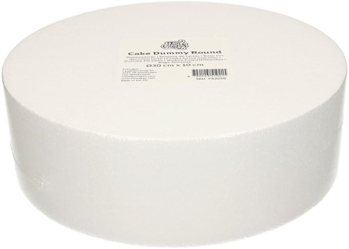 FunCakes Taart Dummy - Piepschuim Blok - Rond - Ø30 cm x 10 cm