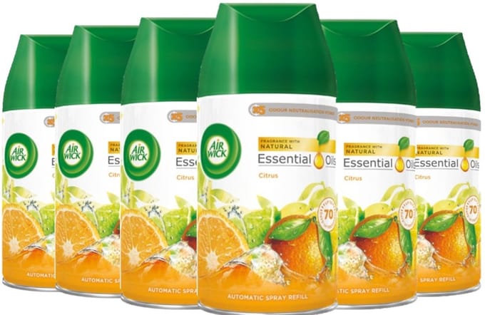 Air Wick Navulling Essential Oil Citrus 6 x 250 ml (Lemon & Ginseng)