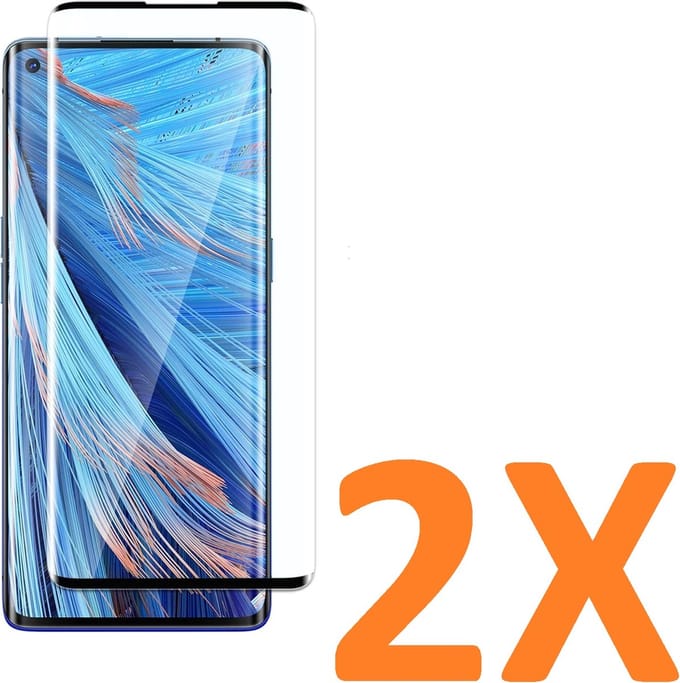 Volledige dekking Screenprotector Glas - Tempered Glass Screen Protector Geschikt voor: Oppo Find X2 -  - 2x