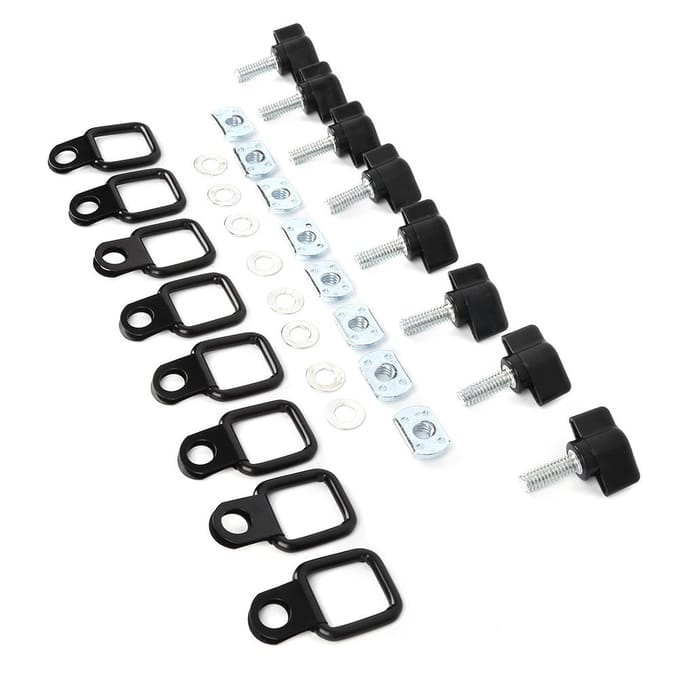 Hardtop Snelverwijderingsbevestigingsset Duimschroef Moer Sjoroog D-ring Past voor Jeep M10 M8