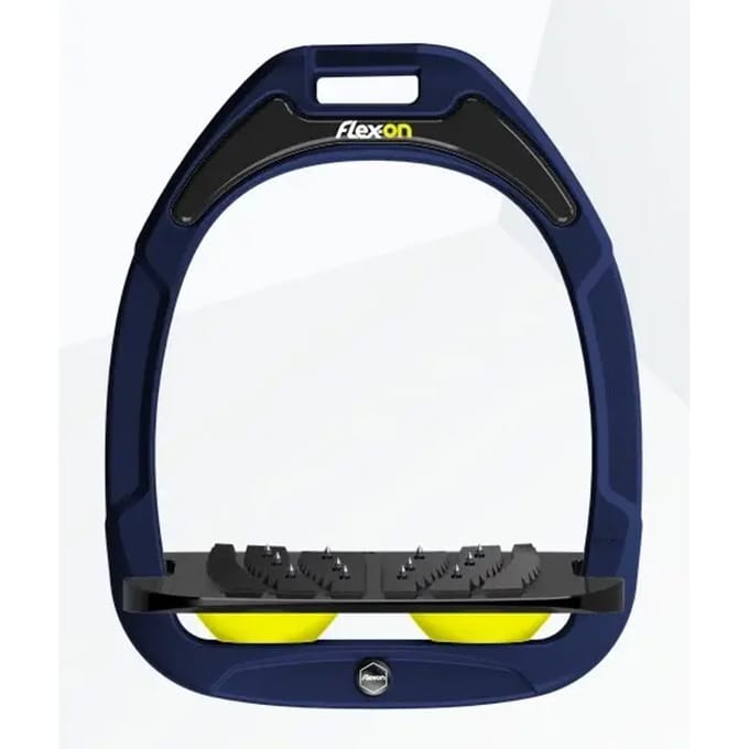 Ultra Grip Inclinatie Stijgbeugels Marine/Zwart/Geel Flex-On Green Composite