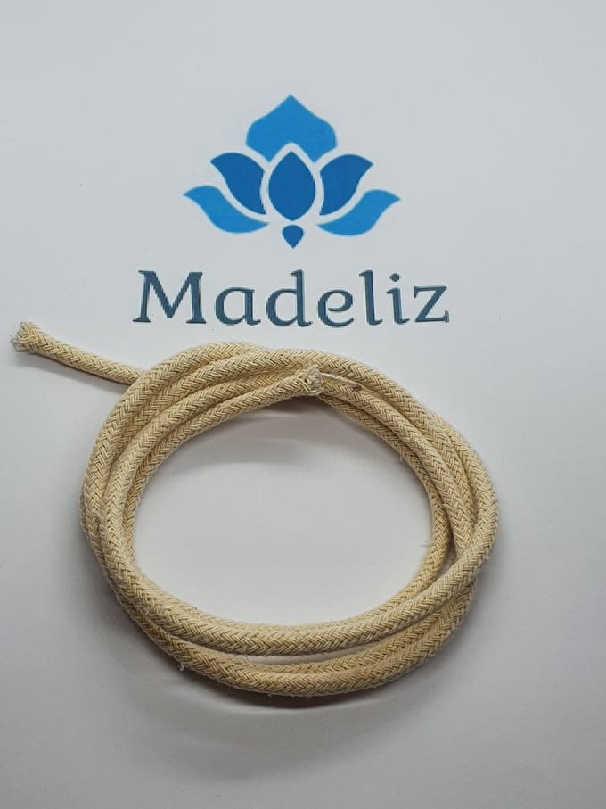 Ronde lont voor olielampen - EXTRA LANG - 25 cm - 4 stuks - olielamp - Long Burn - 4 mm