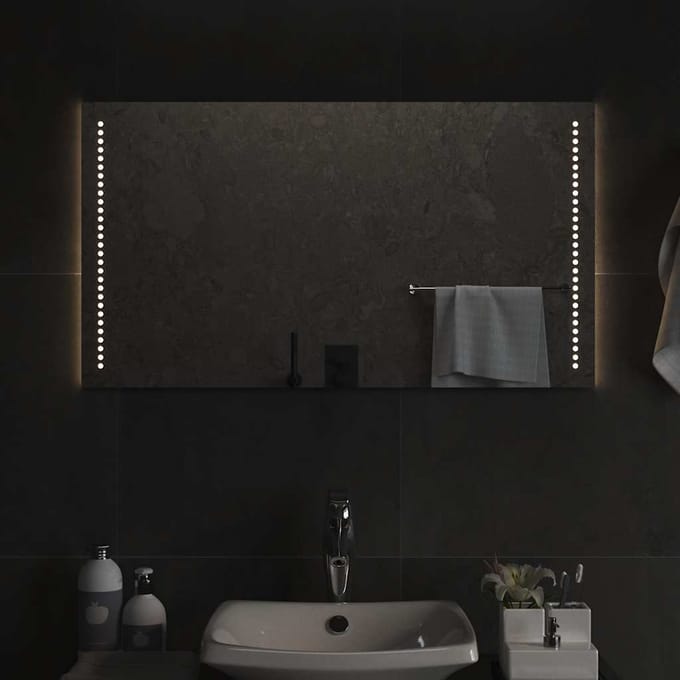 vidaXL - Badkamerspiegel - LED - 90x50 - cm