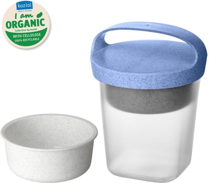 Koziol BUDDY Snackpot with Lid - 0.5L - Organic Blue