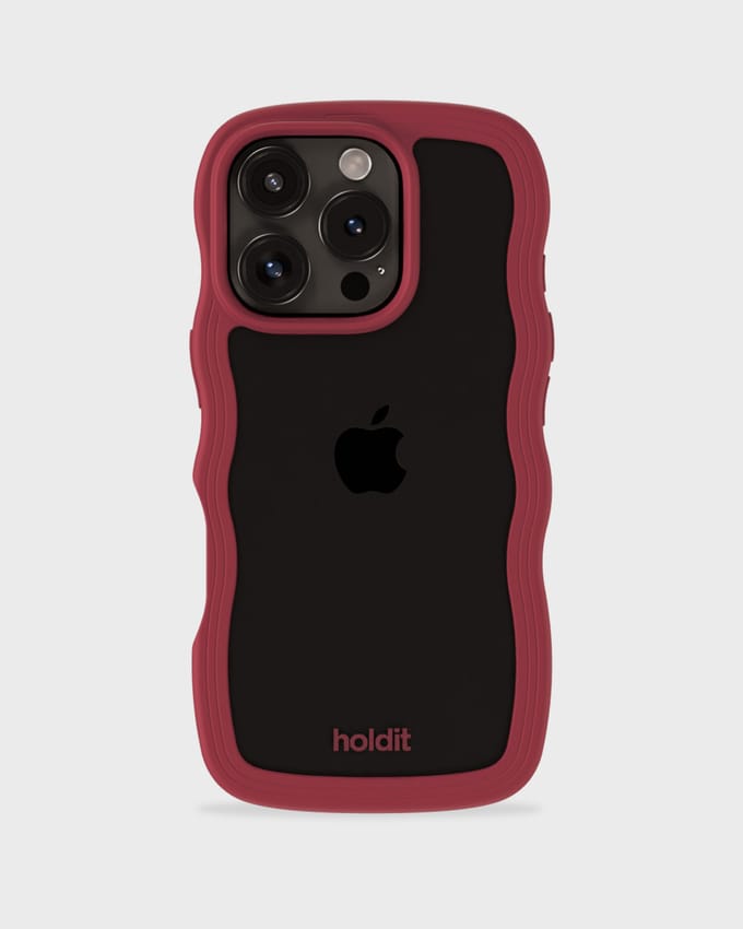 Phone Case Wavy Red Velvet/Transparent iPhone 16 Pro Max