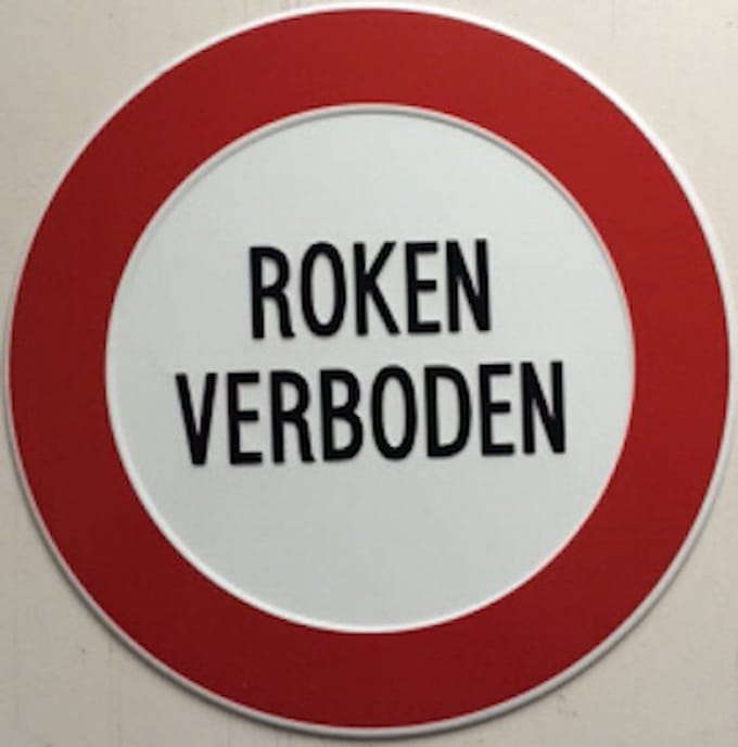 Roken Verboden Bord / 30 cm / Aluminium