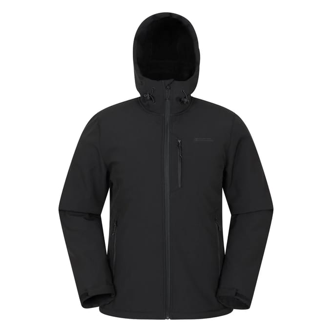 Mountain Warehouse Heren Charleston Bontgevoerde Soft Shell Jas (Zwart)