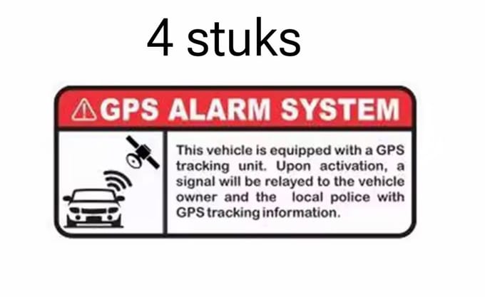 medj-sticker-auto sticker-GPS Tracking Alarm Sticker Diefstal Sticker-auto