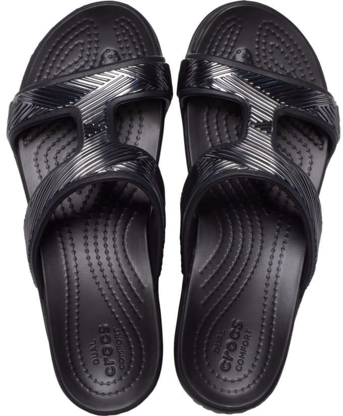 Crocs Monterey Metallic So Wedge Zwart Maat 36/37 US 6