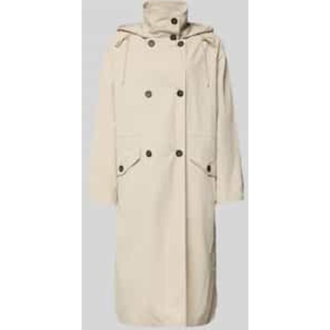 relaxed fit trenchcoat in crinklelook