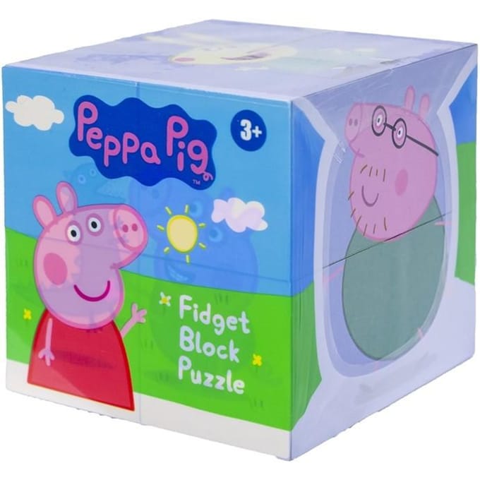 Peppa pig varkentje puzzel van blokjes kubus 7x7cm