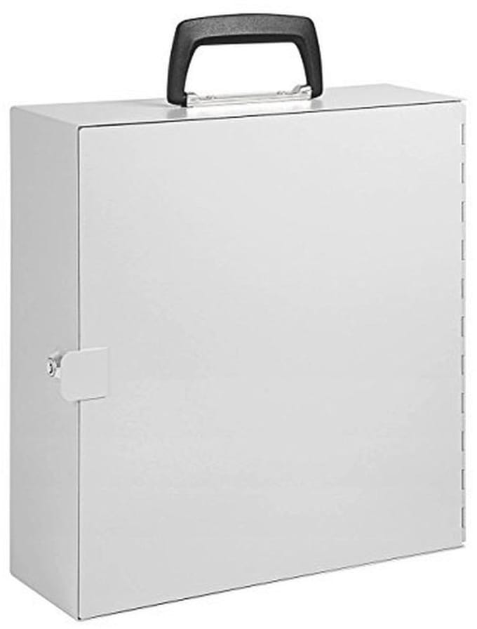 Document Storage Cassette A4 met Beveiligingsslot en Handgreep - Lichtgrijs