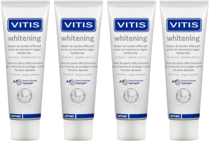 Vitis Whitening Tandpasta - 4 x 75 ml - Voordeelverpakking