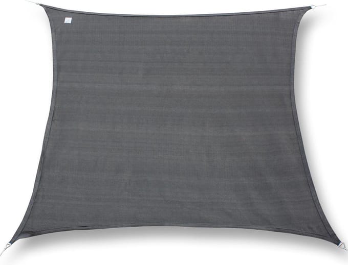 hanSe® Schaduwdoek Vierkant Waterafstotend 6x6 m Zonnedoek Grijs