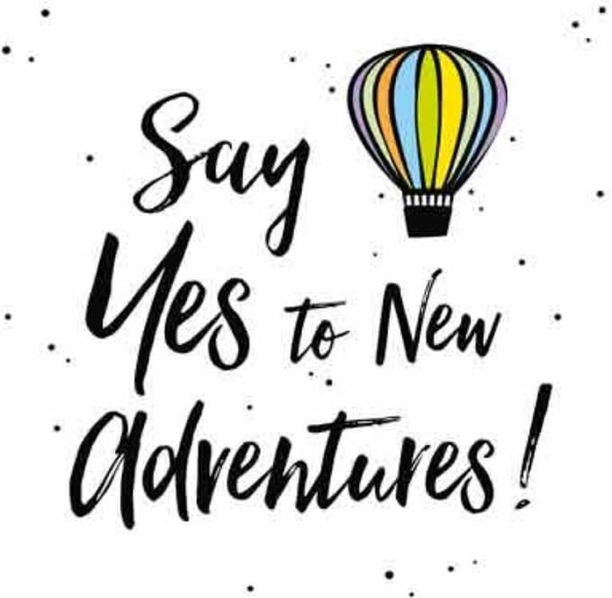 Wenskaart - Say Yes To New Adventures - Met Envelop - 1 Stuk