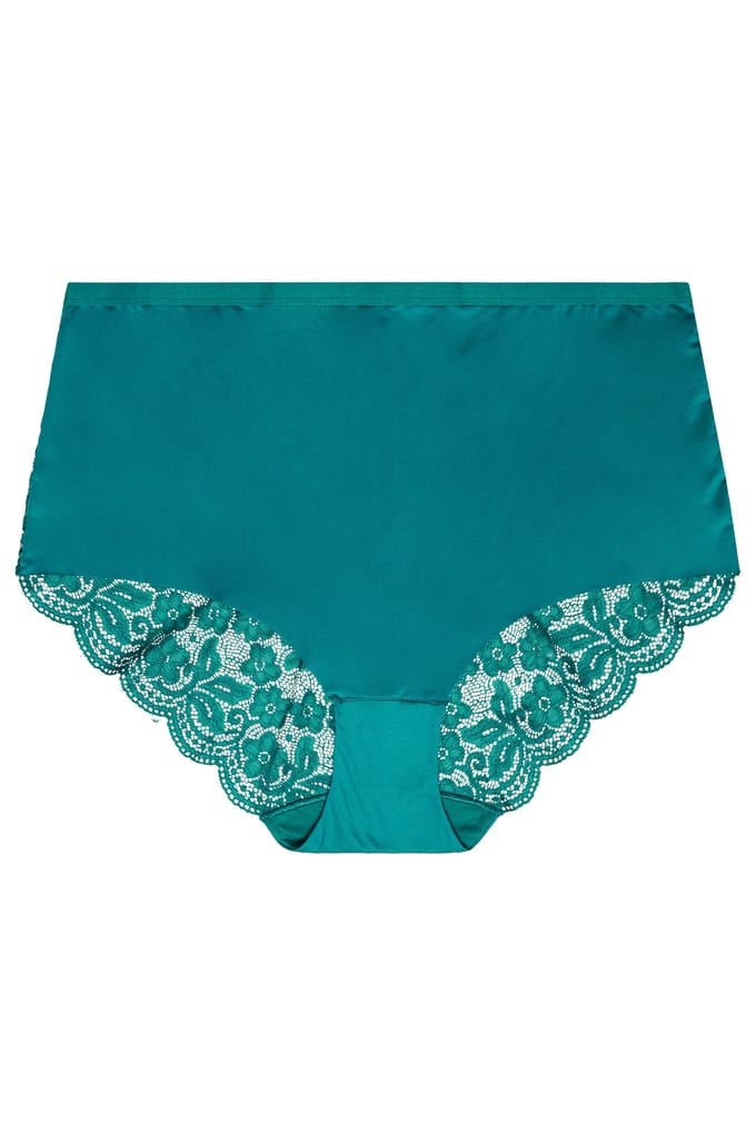 Yours Yourset Set Van 3 Groene En Bordeauxrode Kanten Maxislipssize 42-44