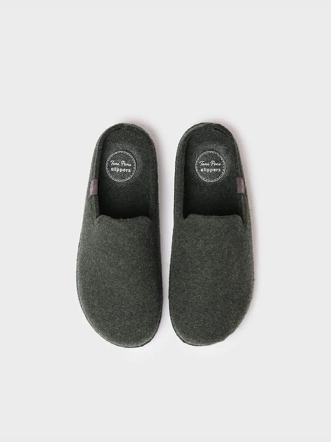 Herenslippers gemaakt van gerecyclede wol | TOMAS-RW