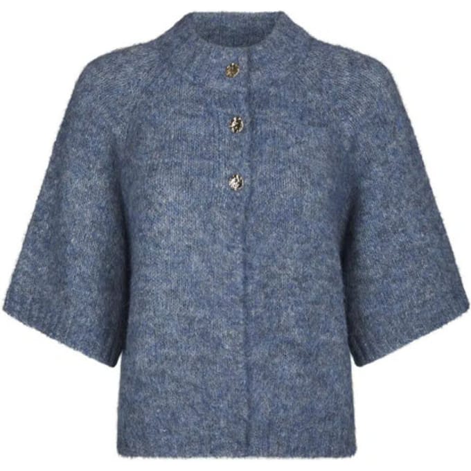 Neo Noir - Benuta Fluffy Knit Cardigan - 165816 - 407 Smoke Blue