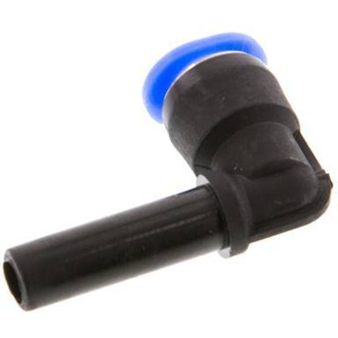 6mm x 6mm 90 graden L-verbinding PBT Insteekfitting Plug Compact Ontwerp NBR [2 Stuks]