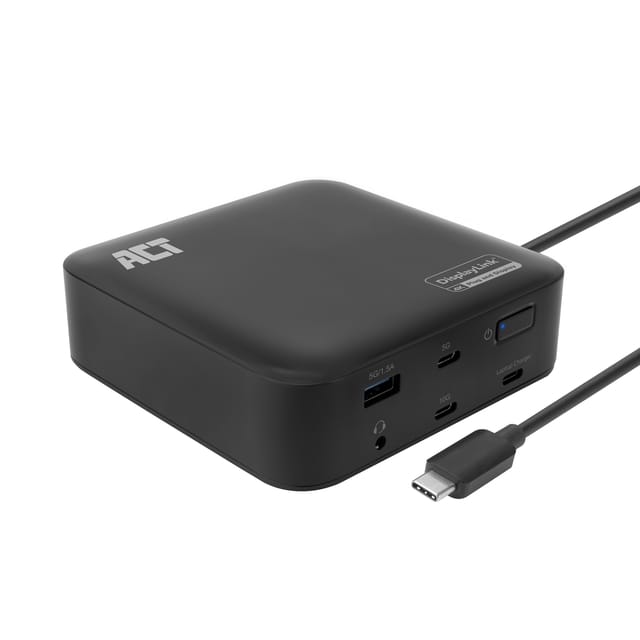 ACT Universeel USB-C Dockingstation 4K, voor 2 HDMI/DisplayPort monitoren, DisplayLink, compact model AC7150