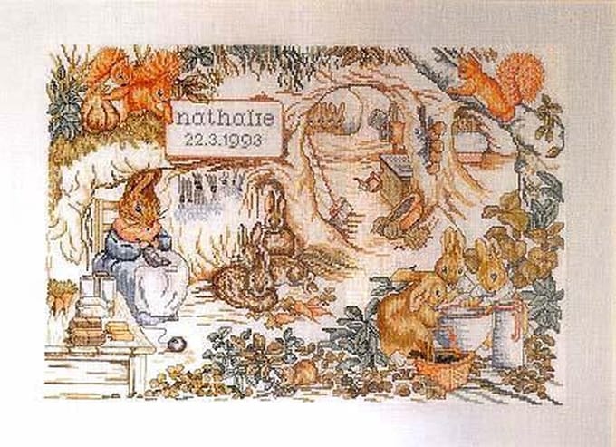 borduurpakket 70-2415 beatrix potter, geboorte