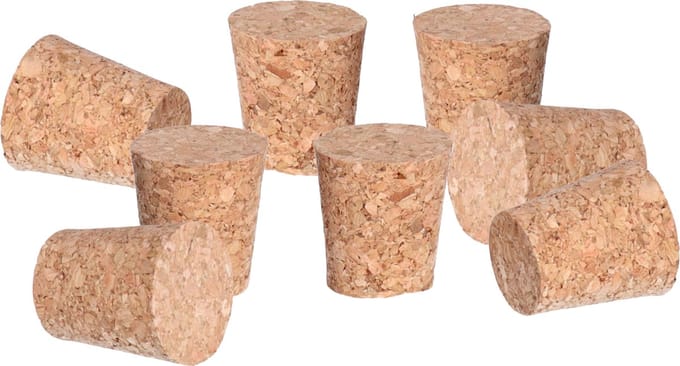 CM Hobby/diy kurken - 24x - 2,4 x 2,5 cm - knutsel kurk - hobby en creatief