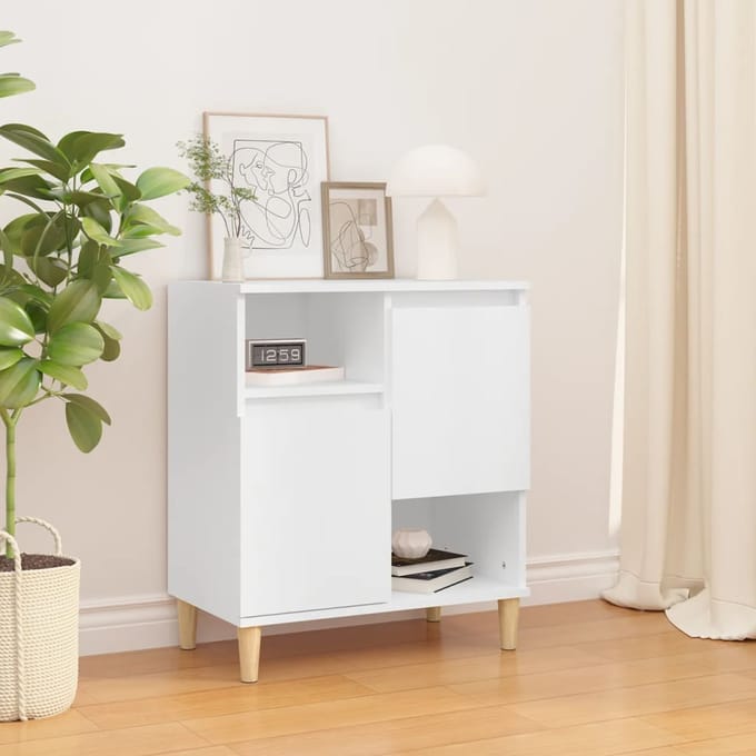 Vidaxl Commode, Wit, 60X35X70 Cm, Materiaal Houtvezelplaat