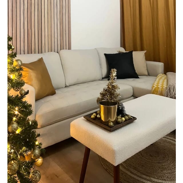 NOVÉE Sierkussen cuir beige | 45 x 45 cm | pvc / pu leder