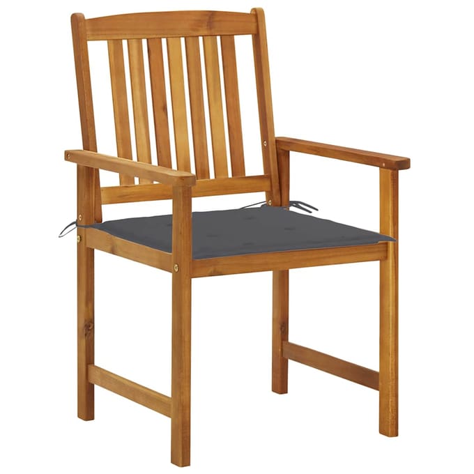 vidaXL - Tuinstoelen - 4 - st - met - kussens - massief - acaciahout