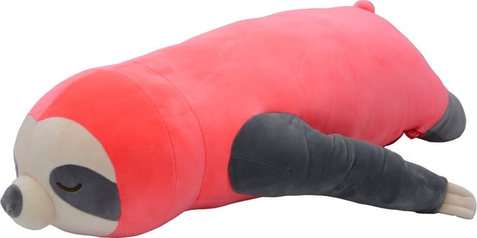 UNUS® Luiaard knuffelkussen lichaamskussen zijslaapkussen 75cm roze