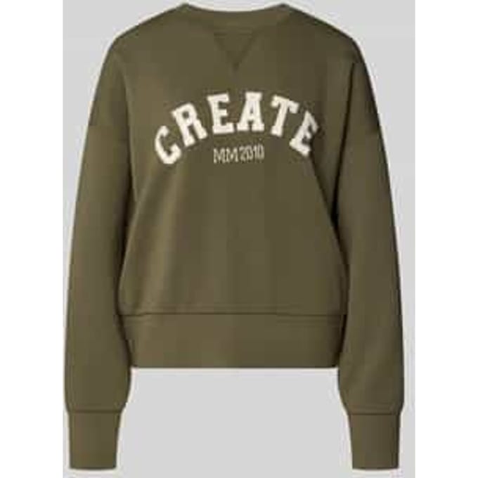 Sweatshirt van viscosemix met ronde hals, model 'CELLI'