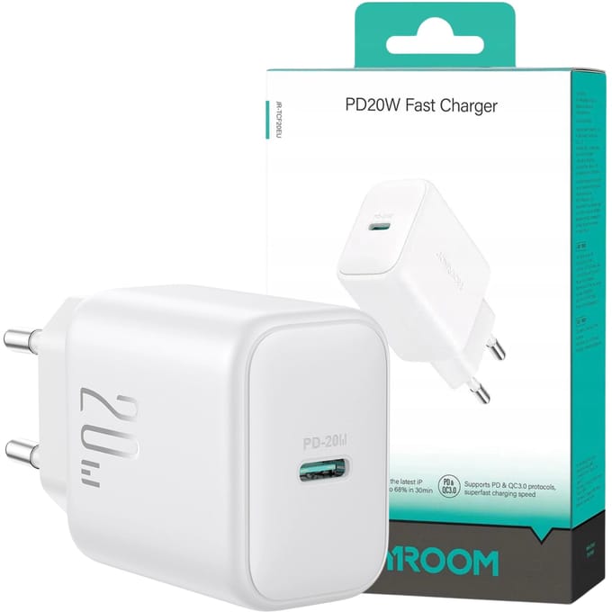 Joyroom JR-TCF24 USB-C PD 30W QC SFC network charger - white