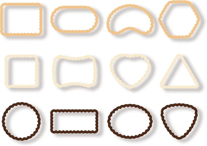Vormpjes voor koekjes en decoraties - Bruin/Beige - 22 cm