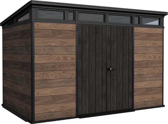 Keter Walnut Pent 117 Tuinhuis - 342x218x226 cm – Donker Bruin
