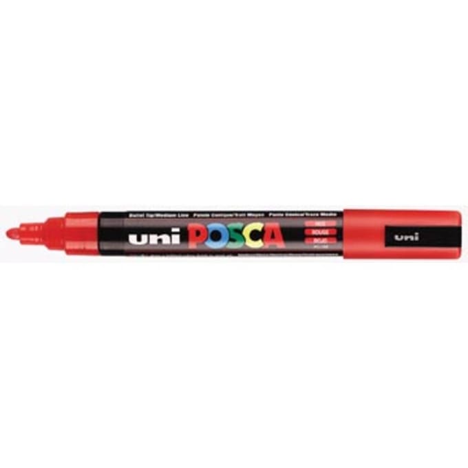 Posca marker met conische punt schrijfdikte medium rood